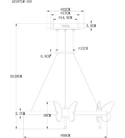 Светильник подвесной Arte Lamp DARCY A2187LM-1GO