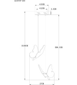 Светильник подвесной Arte Lamp DARCY A2187SP-2GO