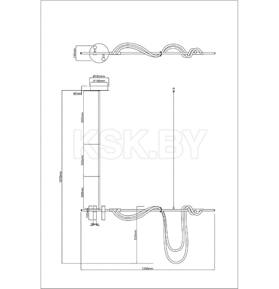 Светильник подвесной Arte Lamp KLIMT A2850SP-45BK (A2850SP-45BK) 