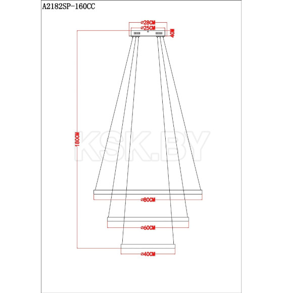 Светильник подвесной Arte Lamp ORIONE A2182SP-160CC (A2182SP-160CC) 