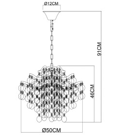 Светильник подвесной Arte Lamp PIPIRIMA A4065SP-6SG