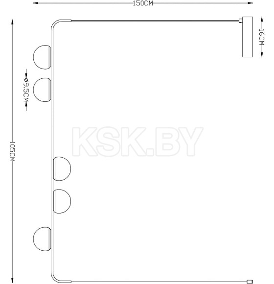 Светильник подвесной Arte Lamp POPLAR A2174SP-5BK (A2174SP-5BK) 