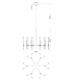 Светильник подвесной Divinare TENERIFE 7136/02 LM-6