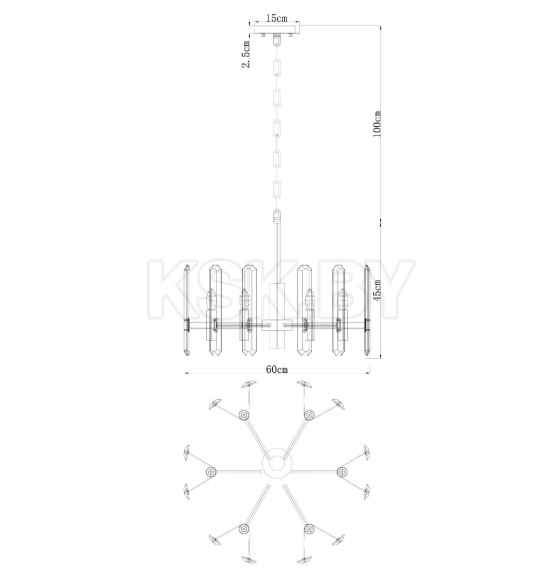 Светильник подвесной Divinare TENERIFE 7136/02 LM-6 (7136/02 LM-6) 