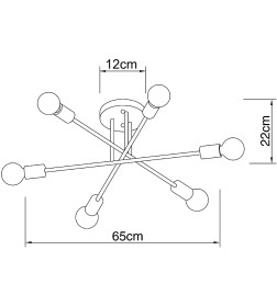 Светильник потолочный Arte Lamp ALASTOR A5435PL-6WH