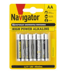 Батарейка AA LR6 1.5V (4шт.) NBT-NE-LR6-BP4 Navigator
