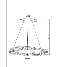 Подвесная люстра Divinare MILLIE 1136/17 SP-36