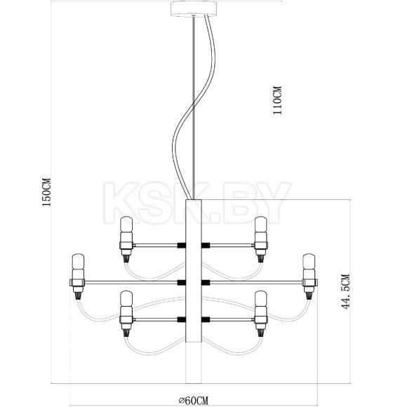 Подвесная люстра Divinare MOLTO 8030/17 LM-18 (8030/17 LM-18) 