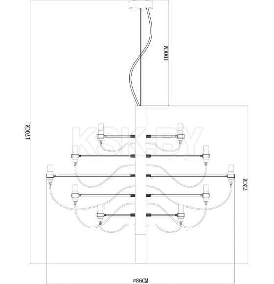 Подвесная люстра Divinare MOLTO 8030/17 LM-30 (8030/17 LM-30) 