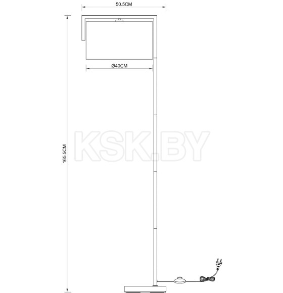 Светильник напольный Arte Lamp APEROL A5031PN-1SS (A5031PN-1SS) 