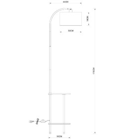 Светильник напольный Arte Lamp COMBO A4055PN-1BK