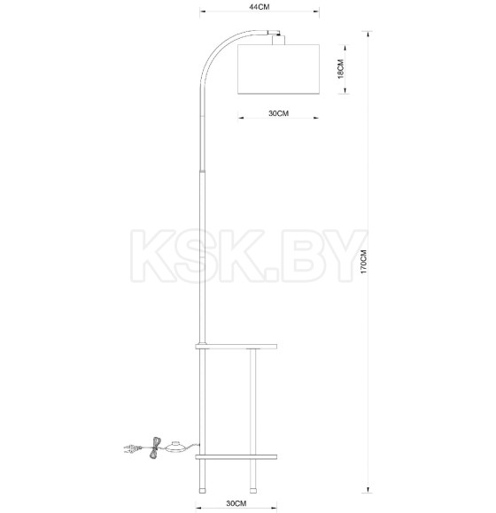 Светильник напольный Arte Lamp COMBO A4055PN-1BK (A4055PN-1BK) 