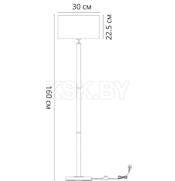 Светильник напольный Arte Lamp ROBERT A5029PN-1SS (A5029PN-1SS) 