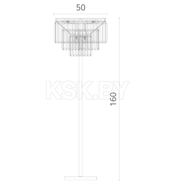 Светильник напольный Divinare NOVA 3001/02 PN-6 (3001/02 PN-6) 