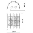 Светильник настенный Arte Lamp ALRUBA A1043AP-2BK (A1043AP-2BK) 