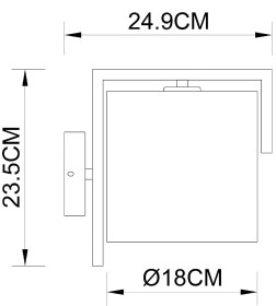 Светильник настенный Arte Lamp APEROL A5031AP-1PB