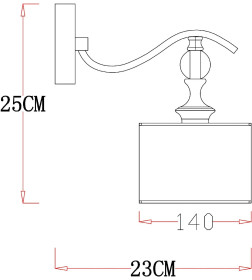 Светильник настенный Arte Lamp IBIZA A4038AP-1CC