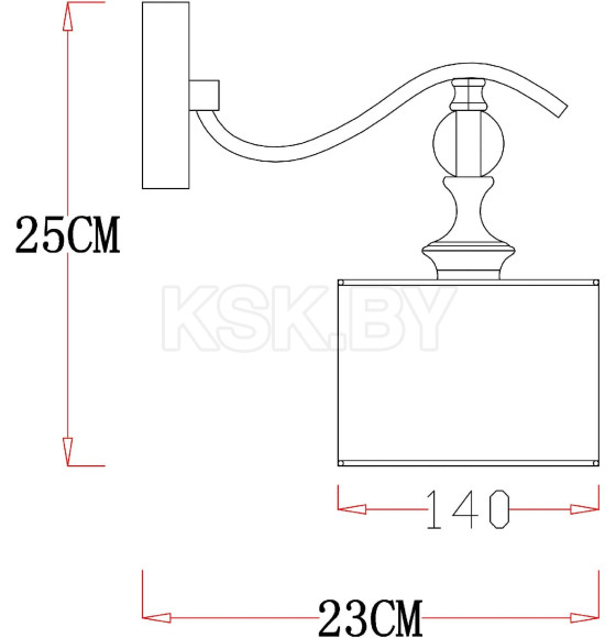 Светильник настенный Arte Lamp IBIZA A4038AP-1CC (A4038AP-1CC) 