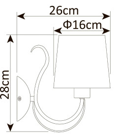 Светильник настенный Arte Lamp ORLEAN A9310AP-1WG