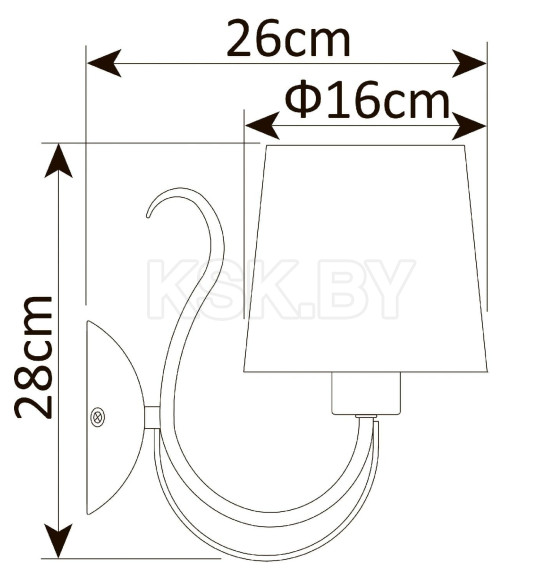 Светильник настенный Arte Lamp ORLEAN A9310AP-1WG (A9310AP-1WG) 