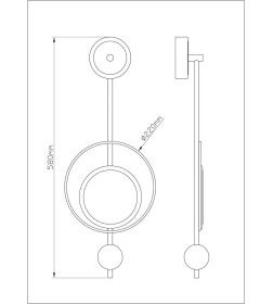 Светильник настенный Arte Lamp POLARIS A2604AP-7BK