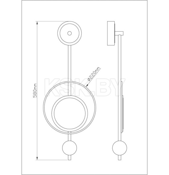 Светильник настенный Arte Lamp POLARIS A2604AP-7BK (A2604AP-7BK) 