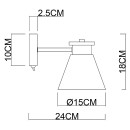 Светильник настенный Arte Lamp TYLER A1031AP-1WH (A1031AP-1WH) 