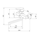 Смеситель для ванны Milardo Demi DEMSB02M02 (DEMSB02M02) 