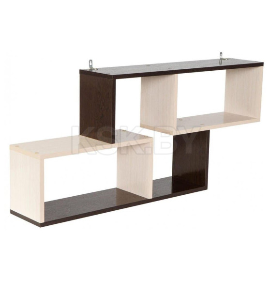 Полка настенная тип 4 (Венге цава/дуб молочный) ТриЯ (28392) 