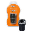 Пепельница классическая, круглая, цвет черный/хром AIRLINE (AАТ-01) 