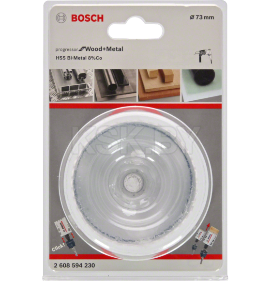 Коронка биметаллическая 73 мм (по дереву с металлом) Progressor for Wood and Metal BOSCH 2608594230 (2608594230) 