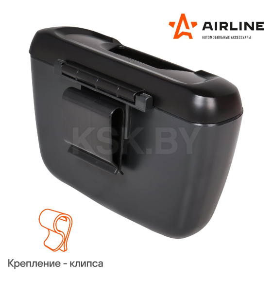 Ведерко для мусора на дверной карман, черное AIRLINE (ABT-DP-02) 