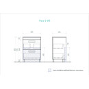 Тумба напольная VIGO Plaza 2 ящика  60 под умывальник Фостер tn.n.PLA.FOS.60.2Y (n.PLA.FOS.60.2Y) 