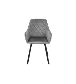 Стул Бостон СРП-156 каркас Муар черный, лофт (Сильвер светло-серый), СоюзРегионПоставка