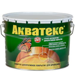 Пропитка АКВАТЕКС 2 в 1 (белый) 9 л