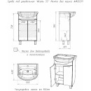 Тумба напольная Айсберг Мечта 55 под умывальник Уют,Исеть DM2329T (DM2329T) 