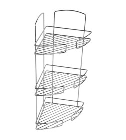 Полка для ванной комнаты трехъярусная угловая из стали Milardo 111WC30M44