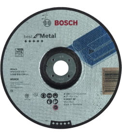 Круг обдирочный по металлу 180х7x22.2 мм (выпуклый) Best for Metal BOSCH 2608603534