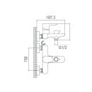 Смеситель для ванны Gross Aqua Space White Chrome , 2515288СW (2515288СW)