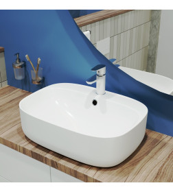 Смеситель для умывальника Gross Aqua Space White Chrome, 6515288СW