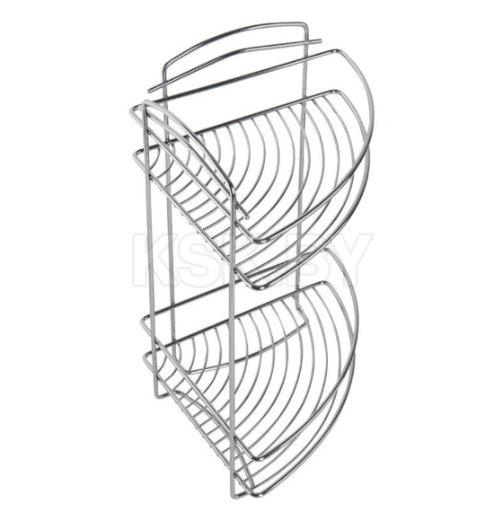 Полка для ванной комнаты двухъярусная угловая из стали Milardo 209WC20M44 (209WC20M44) 