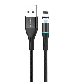 Кабель USB hoco Кабель BU16 для Lightning магнитный черный 1.2 м. 