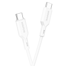 Кабель USB hoco Кабель BX70 для Type-C - Type-C 60W белый 1м. BOROFONE