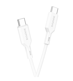 Кабель USB hoco Кабель BX70 для Type-C - Type-C 60W белый 1м. BOROFONE