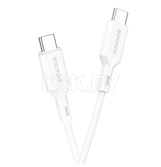 Кабель USB hoco Кабель BX70 для Type-C - Type-C 60W белый 1м. BOROFONE