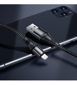 Кабель USB hoco Кабель X50 для Lightning черный 1м.