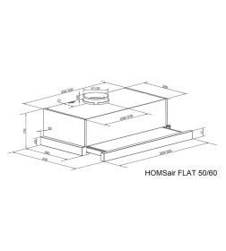 Вытяжка кухонная HOMSair FLAT 60 Glass черный