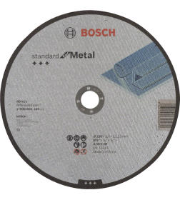 Диск отрезной по металлу 230х3.0x22.23 мм Standard BOSCH 2608603168