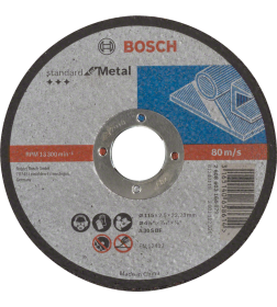 Диск отрезной по металлу 115х2.5x22.23 мм Standard BOSCH 2608603164