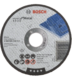 Диск отрезной по металлу 115х2.5x22.23 мм Expert BOSCH 2608600318